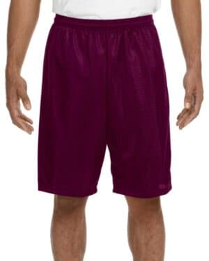 MAROON A4 N5296 adult tricot mesh short