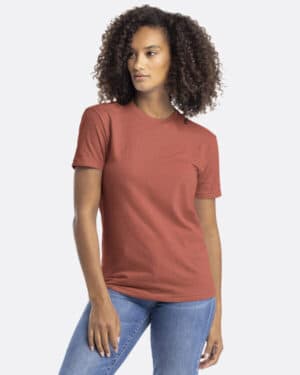 HEATHER REDWOOD Next level apparel N6210 unisex cvc crewneck t-shirt