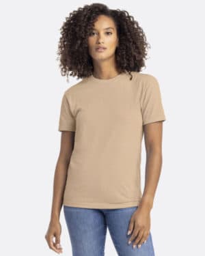 HEATHER TAN Next level apparel N6210 unisex cvc crewneck t-shirt