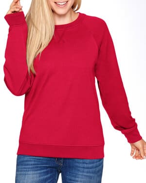 RED N9000 unisex laguna french terry raglan sweatshirt