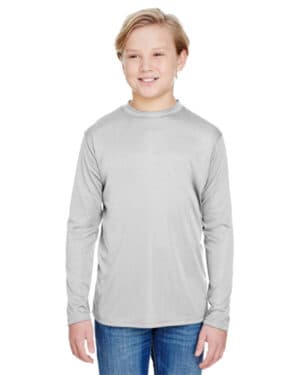 NB3165 youth long sleeve cooling performance crew shirt