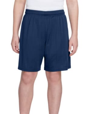 NAVY A4 NB5244 youth cooling performance polyester short