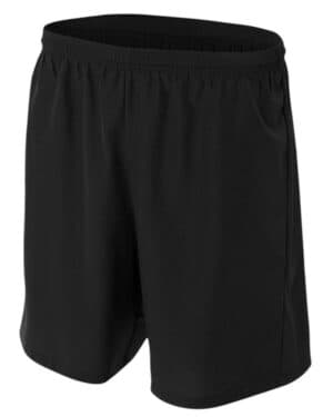 BLACK A4 NB5343 youth woven soccer short