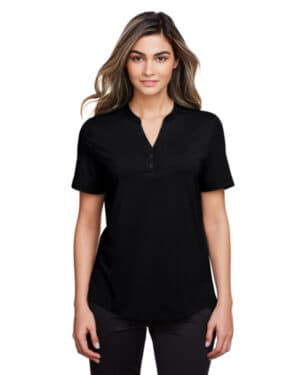 BLACK NE100W ladies' jaq snap-up stretch performance polo