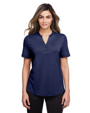 CLASSIC NAVY NE100W ladies' jaq snap-up stretch performance polo