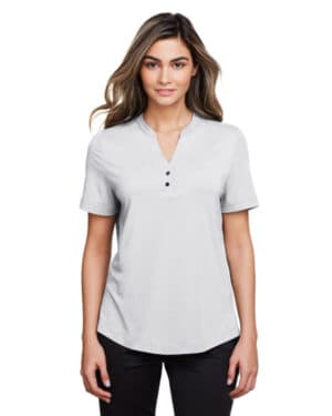 NE100W ladies' jaq snap-up stretch performance polo