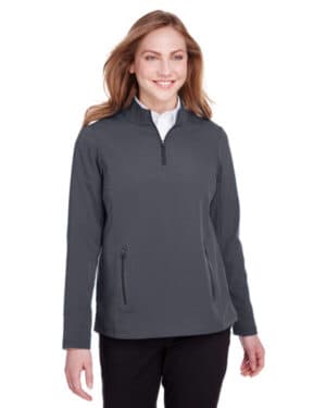 CARBON/ BLACK North end NE401W ladies' quest stretch quarter-zip