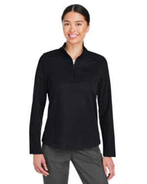 BLACK NE412W ladies' express tech performance quarter-zip