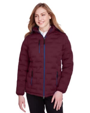 BURGNDY/ OLY BLU North end NE708W ladies' loft puffer jacket