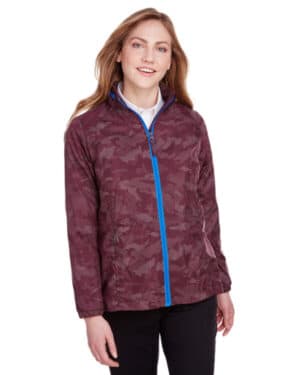 BURGNDY/ OLY BLU North end NE711W ladies' rotate reflective jacket