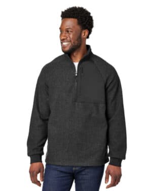 BLACK/ BLACK North end NE713 men's aura sweater fleece quarter-zip