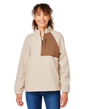 North end NE713W ladies' aura sweater fleece quarter-zip