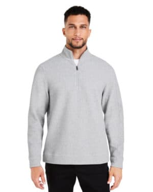 PLATINUM HEATHER North end NE725 men's spirit textured quarter-zip