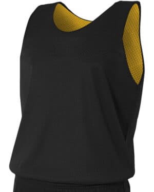 BLACK/ GOLD A4 NF1270 men's reversible mesh tank