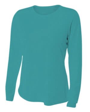 TEAL NW3002 ladies' long sleeve cooling performance crew shirt