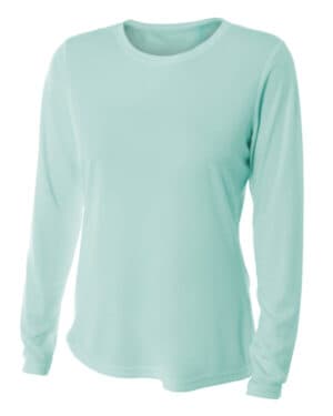 PASTEL MINT NW3002 ladies' long sleeve cooling performance crew shirt