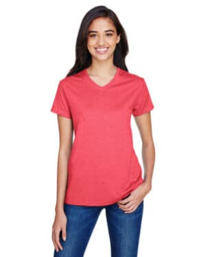 SCARLET A4 NW3381 ladies' topflight heather v-neck t-shirt