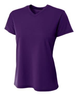 PURPLE A4 NW3402 ladies' sprint performance v-neck t-shirt