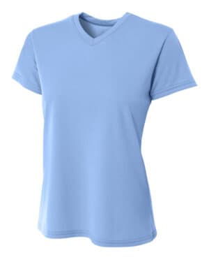 LIGHT BLUE A4 NW3402 ladies' sprint performance v-neck t-shirt