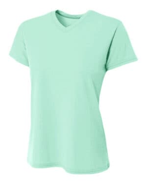 PASTEL MINT A4 NW3402 ladies' sprint performance v-neck t-shirt