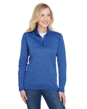 A4 NW4010 ladies' tonal space-dye quarter-zip