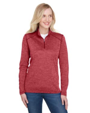 A4 NW4010 ladies' tonal space-dye quarter-zip