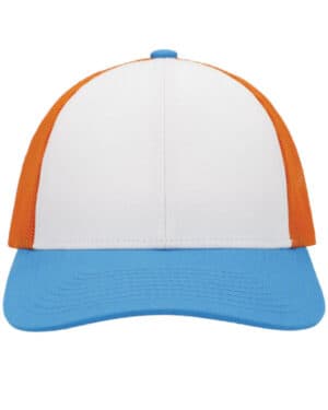 WHT/ N O/ PTR TL Pacific headwear P114 low-pro trucker cap