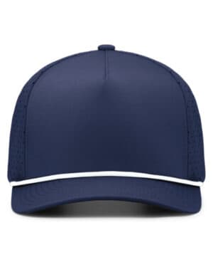 NAVY/ WHITE Pacific headwear P424 weekender perforated snapback cap