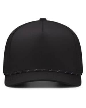 BLACK/ BLK/ WHT Pacific headwear P424 weekender perforated snapback cap