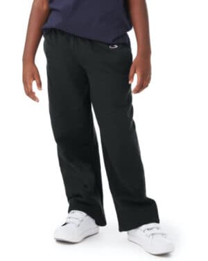 BLACK P890 youth powerblend open-bottom fleece pant with pockets