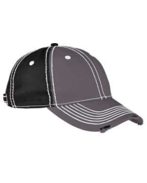 CHARCOAL/ BLACK Adams RM102 adult distressed rambler cap
