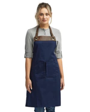 North End Easy Care Three Patch Pockets Waist Apron 6 Pack, Navy