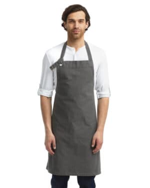 DARK GREY RP130 unisex calibre heavy cotton canvas bib apron