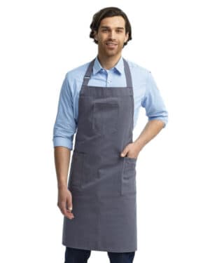 STEEL Artisan collection by reprime RP132 unisex cotton chino bib apron