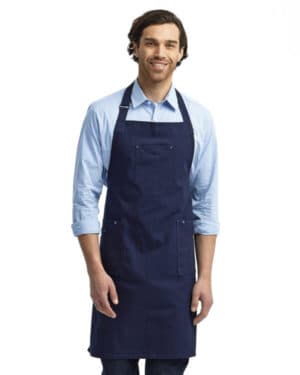 NAVY Artisan collection by reprime RP132 unisex cotton chino bib apron