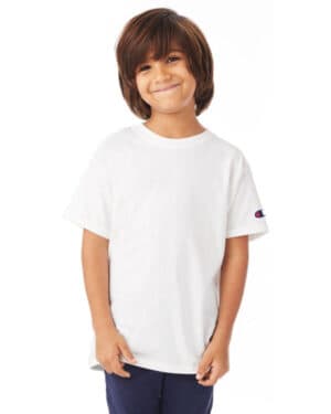 WHITE Champion T435 youth short-sleeve t-shirt