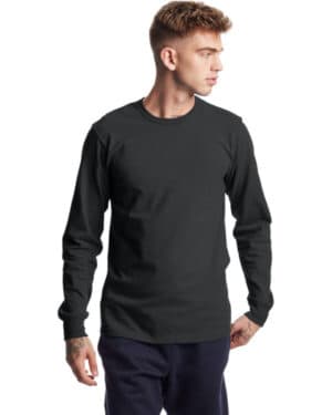 BLACK Champion T453 unisex heritage long-sleeve t-shirt