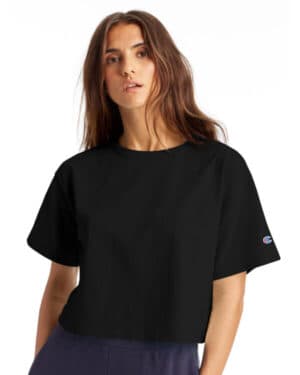 BLACK Champion T453W ladies' cropped heritage t-shirt