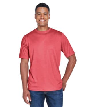 SP RED HEATHER Team 365 TT11H men's sonic heather performance t-shirt