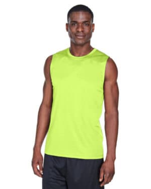 SAFETY YELLOW Team 365 TT11M men's zone performance muscle t-shirt