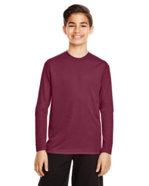 SPORT MAROON Team 365 TT11YL youth zone performance long-sleeve t-shirt