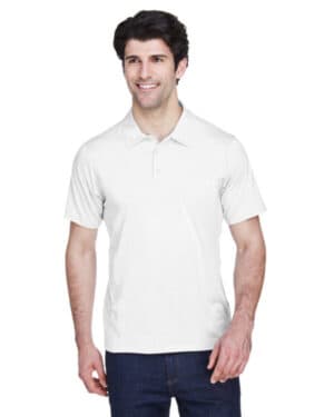 WHITE Team 365 TT20 men's charger performance polo