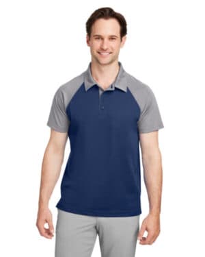 SP DK NV/ SP GRP TT21C men's command snag-protection colorblock polo