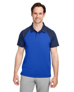 SP ROYL/ S DK NV TT21C men's command snag-protection colorblock polo