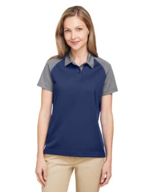 SP DK NV/ SP GRP TT21CW ladies' command snag-protection colorblock polo