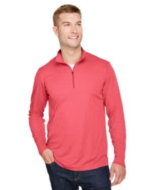 SP RED HEATHER TT31H men's zone sonic heather performance quarter-zip