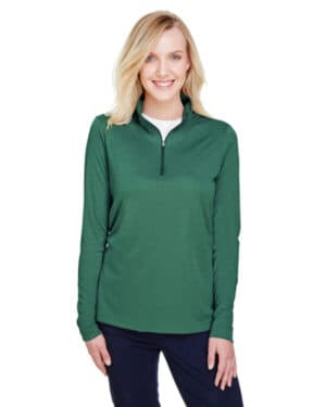 TT31HW ladies' zone sonic heather performance quarter-zip