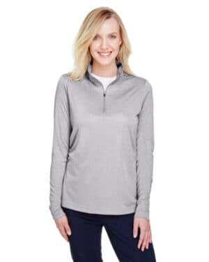 ATHLETIC HEATHER TT31HW ladies' zone sonic heather performance quarter-zip