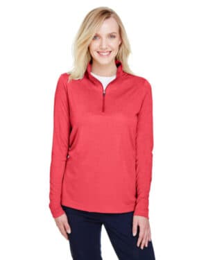 TT31HW ladies' zone sonic heather performance quarter-zip