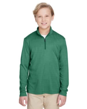 SP FOREST HTHR TT31HY youth zone sonic heather performance quarter-zip